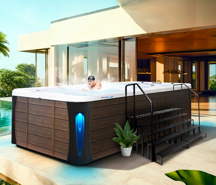 Calspas hot tub being used in a family setting - Santa Maria